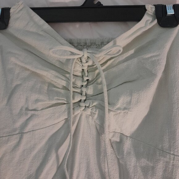 Light Green H&M mini Spring Dress *Reworked sleeveless design with raw cut edges - Picture 3 of 10